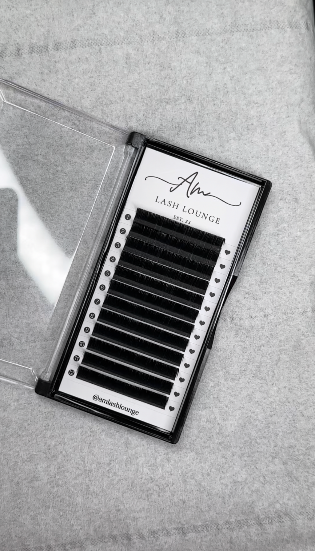 AMLASHLOUNGE signature lash trays 0.05 D curl